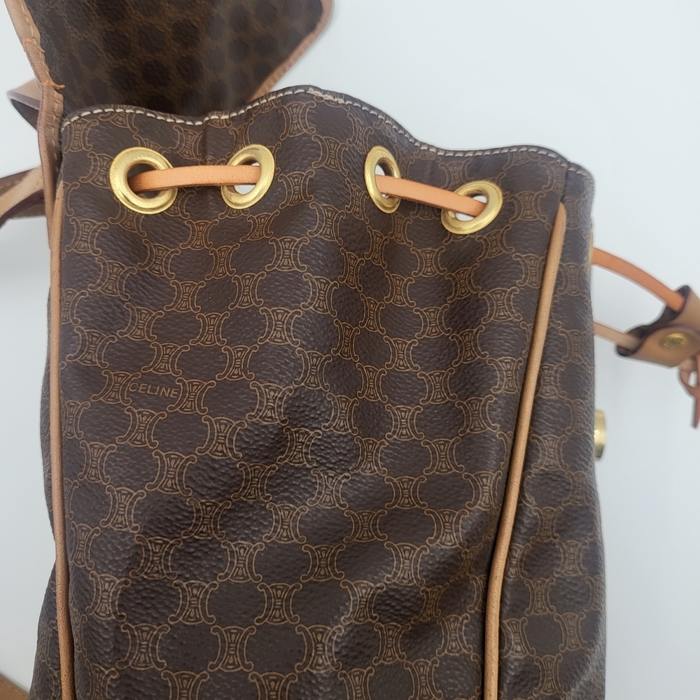 CELINE Macadam Rucksack Backpack Mini canvas leather..Authentic.. - Picture 13 of 16
